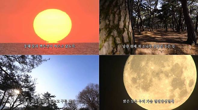 행정안전부가 홈페이지에 소개한 KBS가 제작해 제공하는 애국가 영상. 가사 그대로 영상을 꾸민 게 특징이다. /사진=행정안전부 홈페이지 캡처