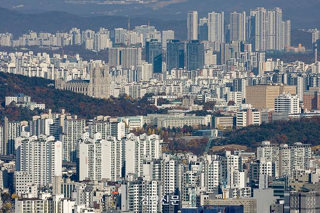 서울 도심 아파트 모습. 문재원 기자