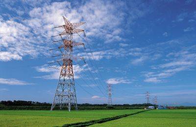 한국전력의 송전선로 전경. 한전