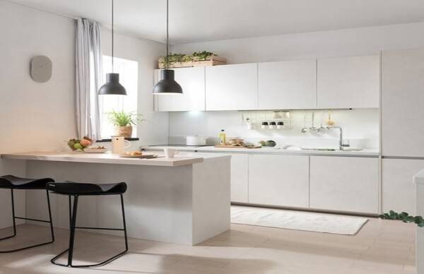 현대리바트의 주방 빌트인 가구. 현대리바트 누리집 갈무리