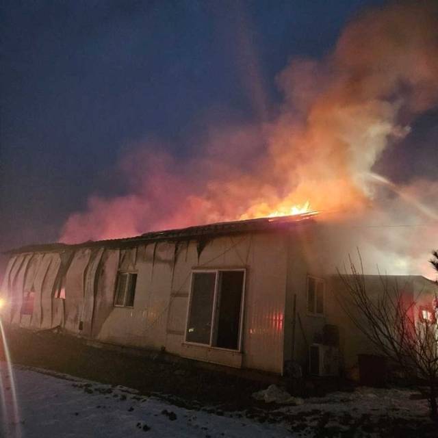 ▲ 29일 오전 6시 49분쯤 철원군 서면의 한 주택에서 불이 났다. 강원소방본부 제공