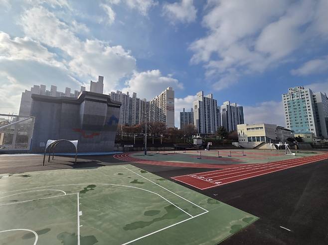 재개장된 도림유수지 야외체육시설