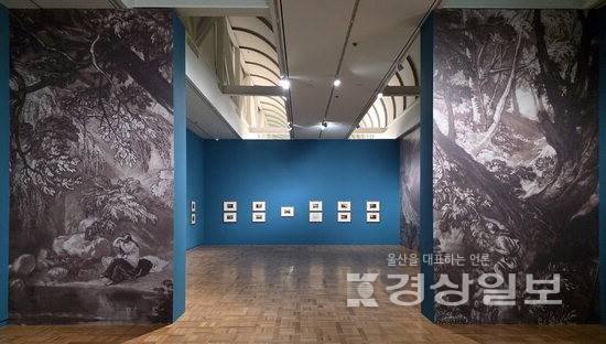 ▲ '터너: 인 라이트 앤 셰이드'가 열리고 있는 우양미술관 전시장 전경. 우양미술관 제공