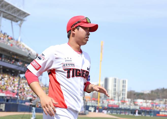 KIA 타이거즈에서 활약하던 시절 임기영의 모습. /사진=KIA 타이거즈 제공