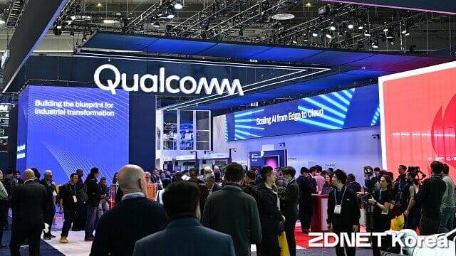 라스베이거스 컨벤션 센터 서관에 마련된 퀄컴 CES 2026 전시장. (사진=지디넷코리아)