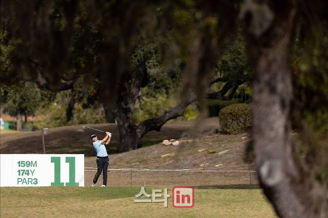 이태훈이 LIV 골프 프로모션에서 경기하고 있다. (사진=LIV골프)