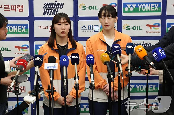 배드민턴 여자복식의 이소희(오른쪽)와 백하나./뉴스1 ⓒ News1 오대일 기자
