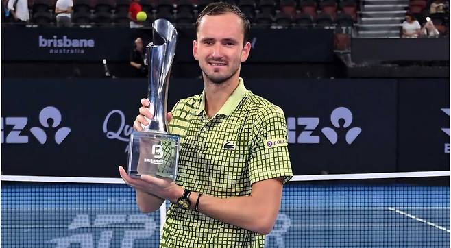 브리즈번 ATP 250에서 우승한 다닐 메드베데프. 사진 ATP 투어