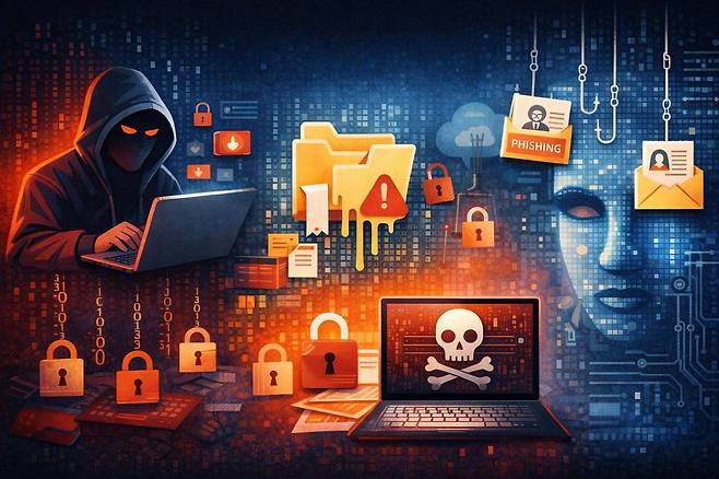 기술의 발전은 삶을 풍요롭게 만들지만 동시에 새로운 위협을 동반한다 / 출처=AI 생성 이미지