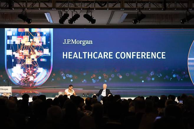 글로벌 투자은행 J.P. 모건이 12일~15일(현지 시각) 미국 샌프란시스코에서 개최한 'JP모건 헬스케어 콘퍼런스' 현장. /JP모건