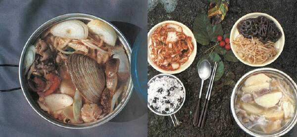 잡탕면과 감자탕.