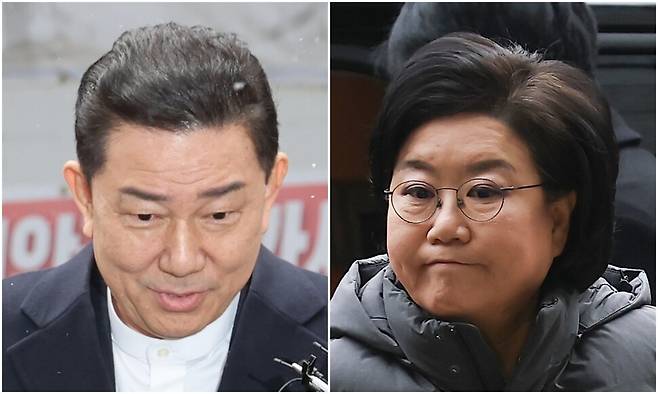 김병기 전 더불어민주당 원내대표와 이혜훈 기획예산처 장관 후보자. 연합뉴스