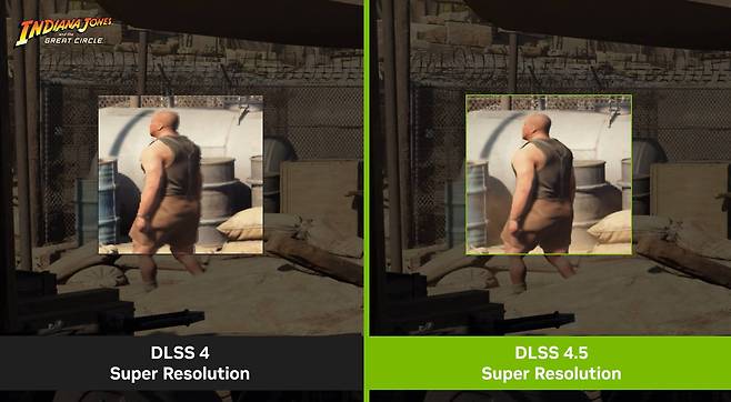 DLSS 4.5로 게임 내 그래픽 묘사가 더 선명해졌다 / 출처=엔비디아