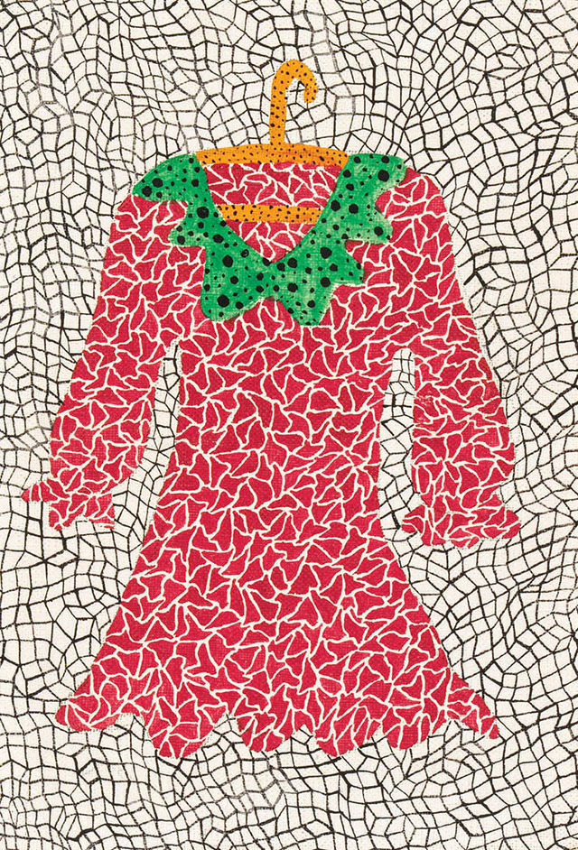 야요이 쿠사마의 ‘드레스(Dress)’. 22.5×15.5cm , 1982. 추정가 5~8억 원. 케이옥션 제공