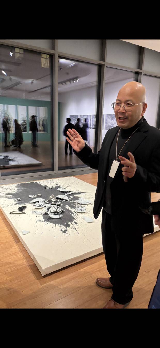 정광희 작가 퍼포먼스 장면. <전남문화재단 제공>