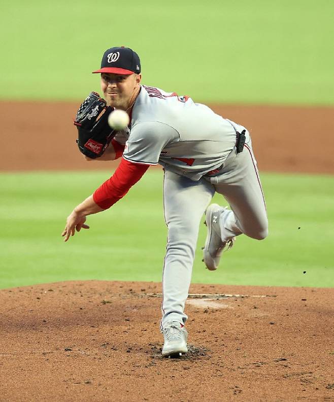 워싱턴 내셔널스에서 텍사스 레인저스로 전격 트레이드 된 좌완 선발 맥켄지 고어. 사진=AFPBBNews