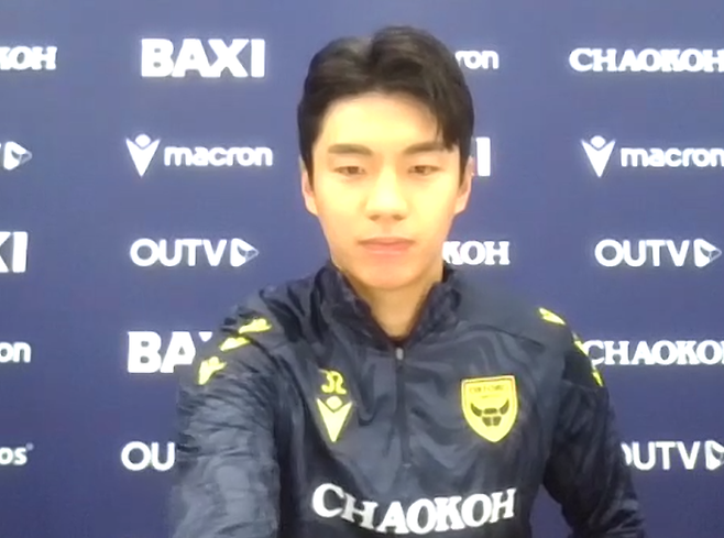 화상 인터뷰에 나선 전진우. 사진 | 화상 화면 캡처