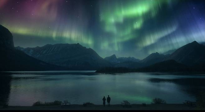 ‘이 사랑도 통역이 되나요’ 촬영지인 캘거리와 로키산맥 자락에서 관측된 오로라