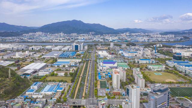국미국가산업단지 제1·2·3단지 전경. 구미시 제공