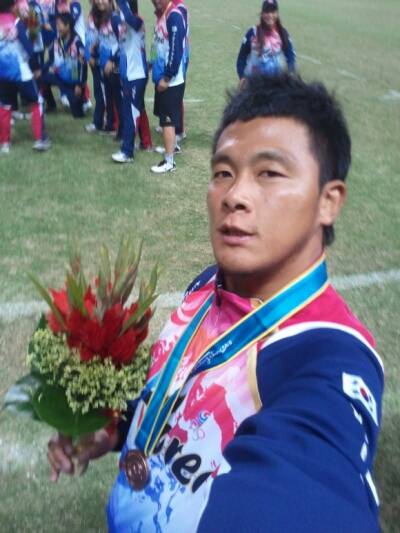 아시안게임 남자 럭비 동메달리스트 윤태일(42) 씨가 교통사고로 뇌사 판정을 받은 뒤 장기기증으로 4명의 생명을 살리고 세상을 떠났다. 한국장기조직기증원 제공