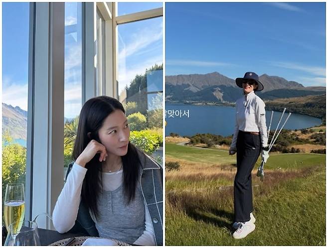 배우 왕빛나가 뉴질랜드에서 즐긴 럭셔리 근황을 공개했다. / 사진 = 왕빛나 SNS