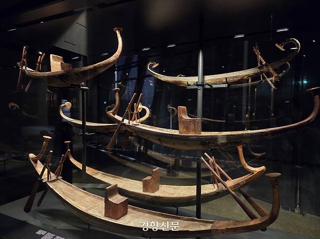 이집트 기자 이집트 대박물관(GEM) 투탕카멘실에 전시된 배. 기자(이집트) | 윤승민 기자