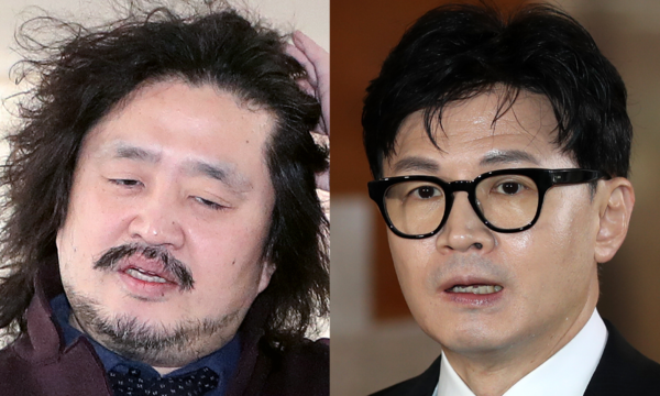 방송인 김어준 씨와 한동훈 전 국민의힘 대표. 뉴시스