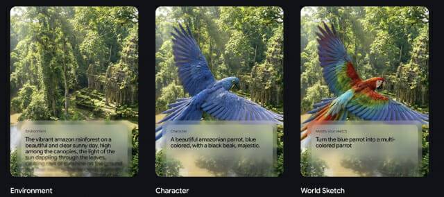 프로젝트 지니 주요 기능은 '월드 스케치, '월드 탐험', '월드 리믹스'(이미지=구글)