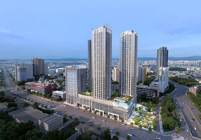 광주광역시 서구 농성동 393-72외 22필지 개발사업 투시도. /SJG 제공