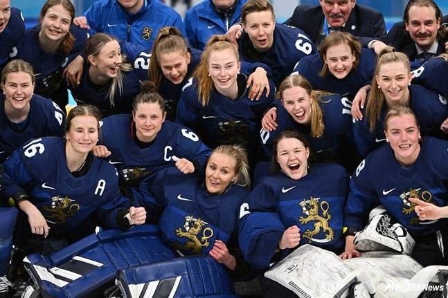 핀란드 여자 아이스하키 국가대표팀. /AFPBBNews=뉴스1