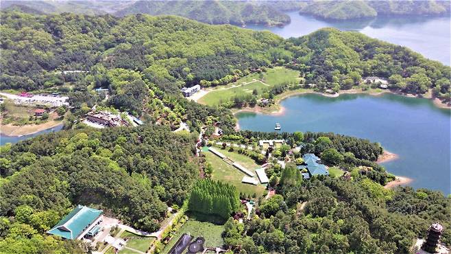 청남대 항공사진.