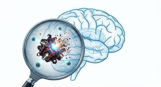 영화 '아이언맨'의 나노 슈트가 무기 파츠를 교체해 다양한 적을 상대하듯, 질병의 종류에 맞춰 '표적 탐지 부품'만 갈아 끼우면 암이나 치매 유발 단백질을 정밀 타격해 제거하는 차세대 기술이 개발됐다|출처: Gemini 생성