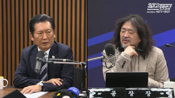 유튜브방송‘김어준의 겸손은힘들다 뉴스공장’에 출연한 정청래 더불어민주당 대표. 유튜브 캡처