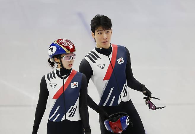 2026 밀라노-코르티나담페초 동계올림픽 개막을 이틀 앞둔 4일(현지시간) 밀라노 아이스스케이팅 아레나에서 한국 쇼트트랙 황대헌이 훈련을 마치고 있다. 2026.2.4 연합뉴스