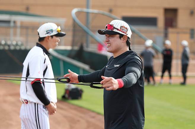 박동원은 미국 애리조나주 스코츠데일 LG 트윈스 스프링캠프에서 새 시즌을 준비하고 있다. (LG 트윈스 제공)