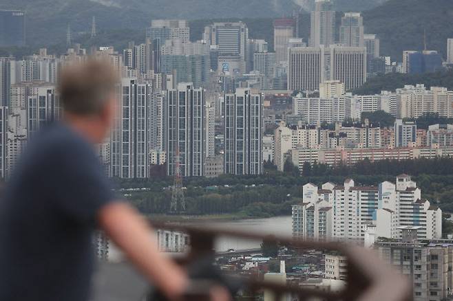 서울 남산에서 바라본 도심.(사진=이데일리 이영훈 기자)
