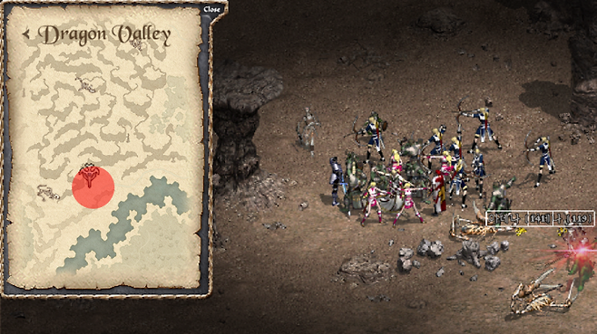 ▲ 가운데 계곡 입구를 따라 들어가 왼쪽으로 가면 두번째 파티를 만날 수 있다.