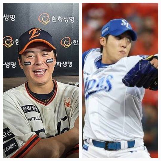 노시환(왼쪽)과 원태인