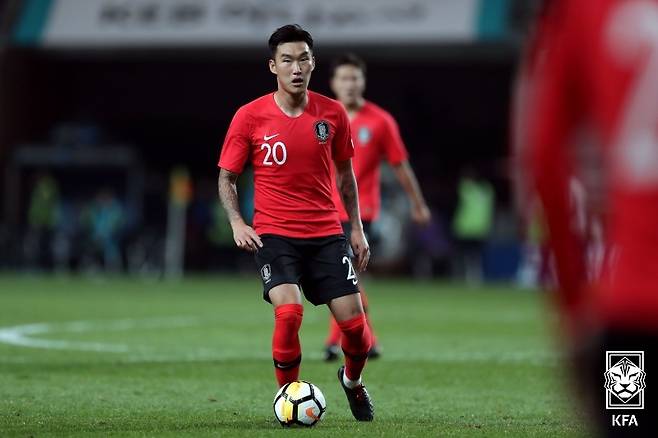 국가대표 시절 장현수. /사진=대한축구협회 제공