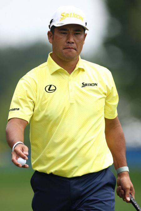 마쓰야마 히데키는 대회 최종일 노란색 상의를 선택한다. AFP연합뉴스