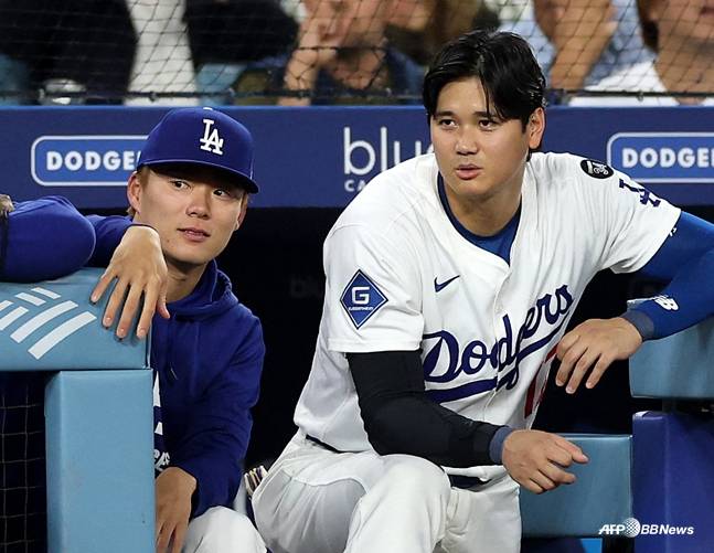 이현민의 롤모델 야마모토 요시노부(왼쪽)와 오타니 쇼헤이. /AFPBBNews=뉴스1