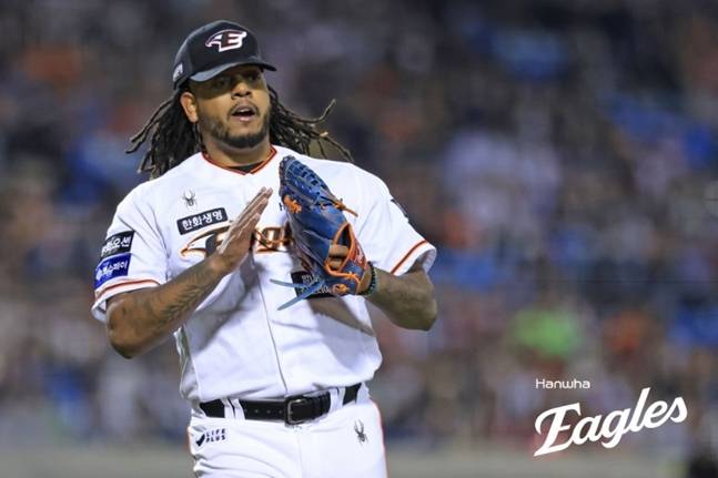 2024년 5월 한화 소속이었던 페냐의 모습. /사진=한화 이글스