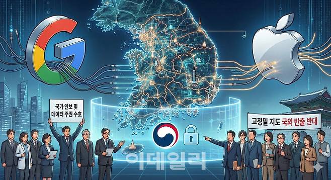 고정밀지도 데이터 국외 반출 관련 이미지(사진=생성형 AI 이미지)