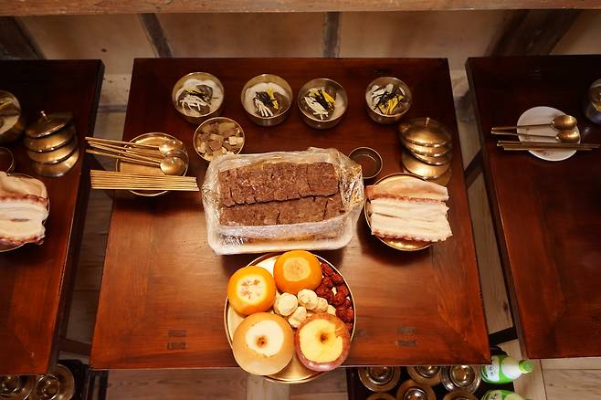 안동 소재 광산김씨 김언기 종가 차례 상차림. /한국국학진흥원 제공.