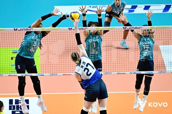 GS칼텍스와 현대건설이 5세트 접전을 벌였다. 사진 제공= KOVO