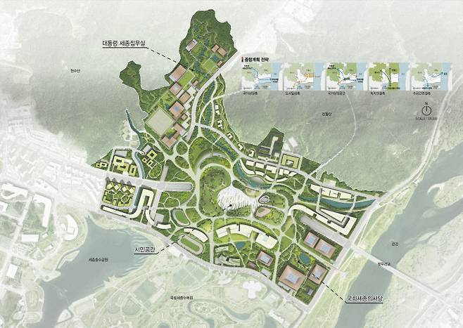 국가상징구역 당선작 종합계획도 /행복청 제공