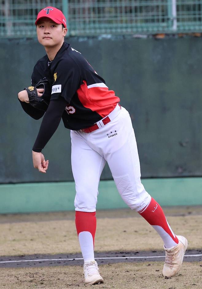 ▲ 이제는 유망주 신분을 벗어나 실적으로 말하겠다고 각오를 다지고 있는 김석환 ⓒKIA타이거즈