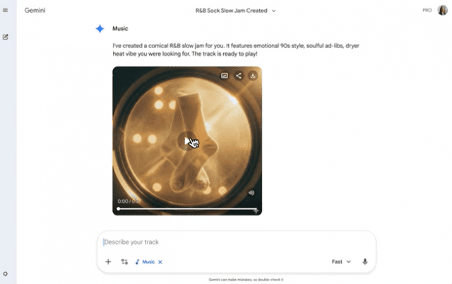 18일(현지시간) 구글은 생성형 AI 앱 제미나이에 텍스트·사진·영상을 활용해 30초 분량의 음원을 제작하는 기능을 출시했다. (사진=구글)