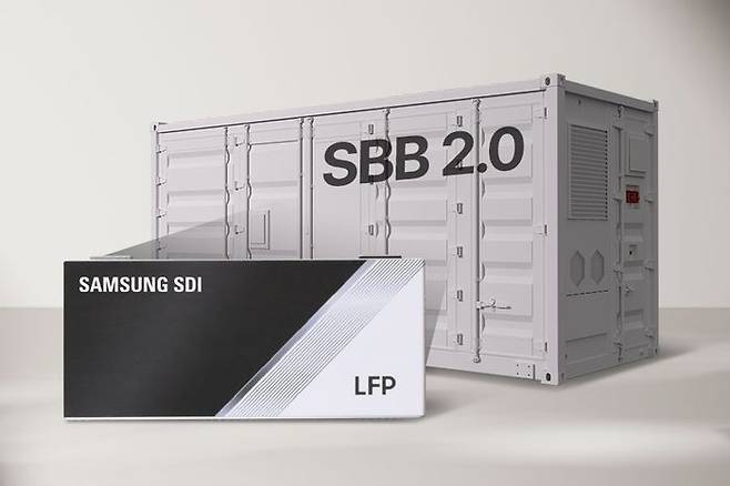 LFP 배터리가 탑재된 ESS 제품 'SBB(Samsung Battery Box) 2.0. ⓒ삼성SDI