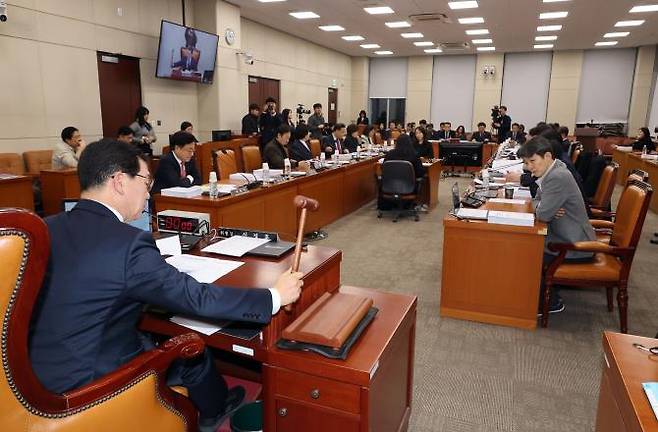 행정통합 특별법을 논의하는 국회 행정안전위원회 전체회의 모습.ⓒ경북도 제공